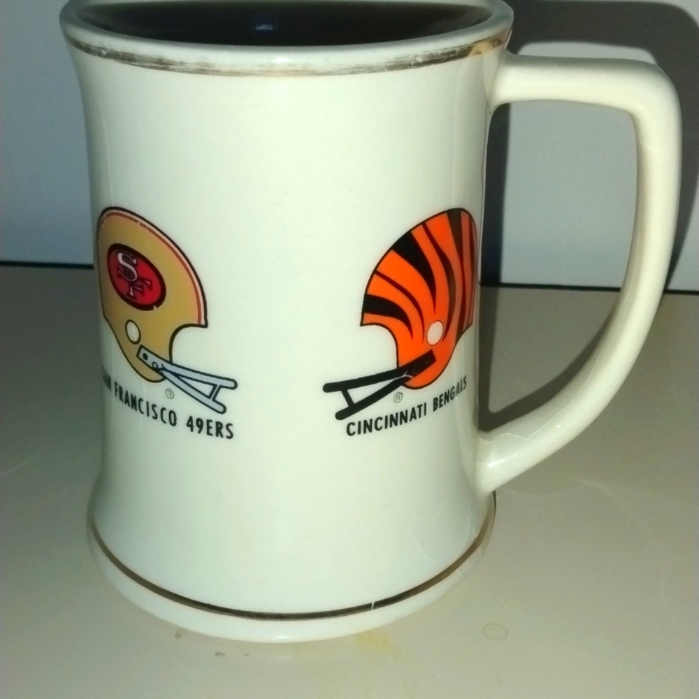 SUPER BOWL XVI 1982San Francisco 49ers vs Cincinnati Bengals  mug rare